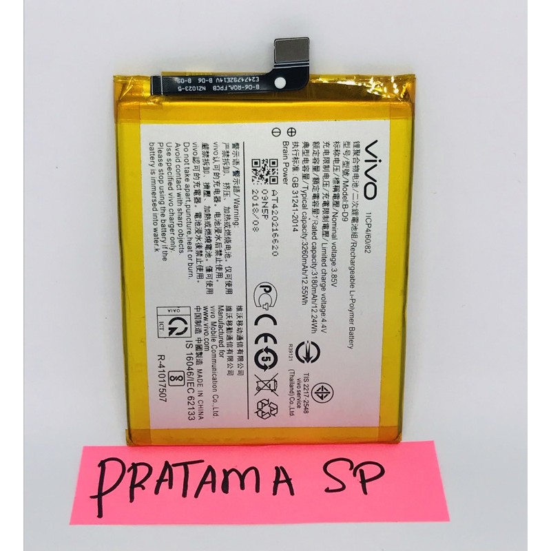 BATRE BATERAI BATTERY  VIVO V9 B-D9 ORIGINAL BATTERY B-D9 VIVO V9