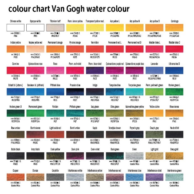 Van Gogh Watercolor Tube 10ml - 2/3 (Red, Brown, Blue, Violet)