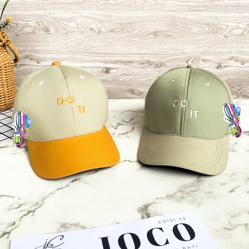 *** MURAH !!! *** JOLIECOLLECTIONS.ID | TOPI BASEBALL ANAK MOTIF DO IT BAHAN REGULER - FASHION HAT KIDS MURAH - PET UNISEX-3