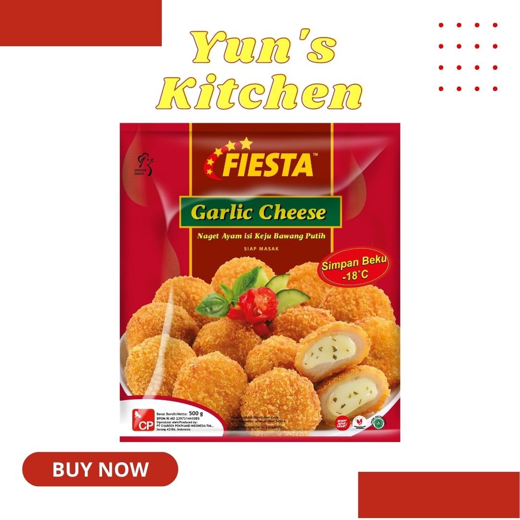 

Fiesta Garlic Cheese 500 gr - Nugget Keju Bawang Putih - Frozen Food