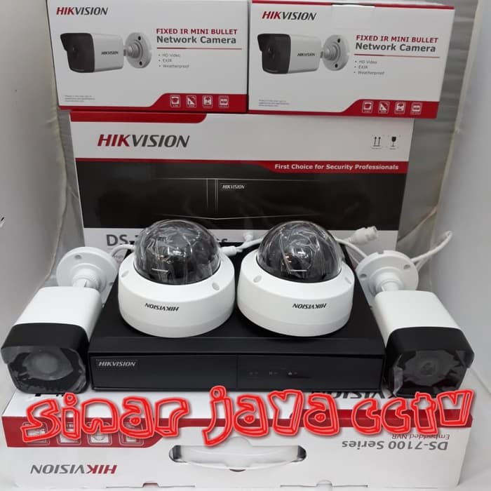 PAKET CCTV 4CHANEL IP CAMERA HIKVISION