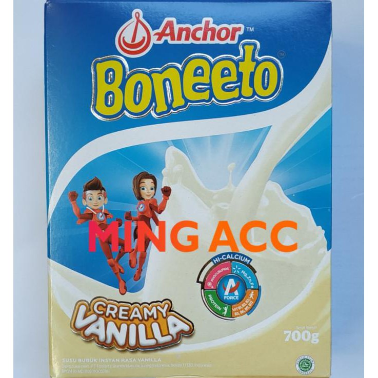 

[[BISA COD]] Boneeto Creamy Vanilla Susu Bubuk Anak Kids Milk 700 Gram 700gr KOMPLIT Kode 1450