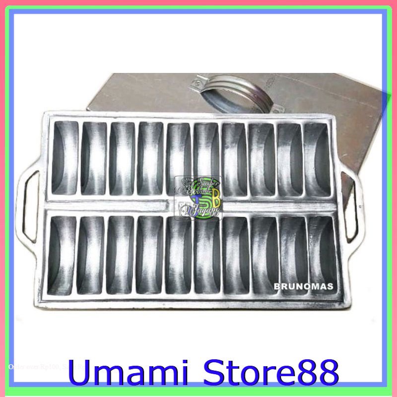 Cetakan Kue Pancong/Rangin/Pukis/Gandos/Balok/Gonjing/Bandros/Buroncon_20 Lubang, BONUS TUTUP, SUTIL