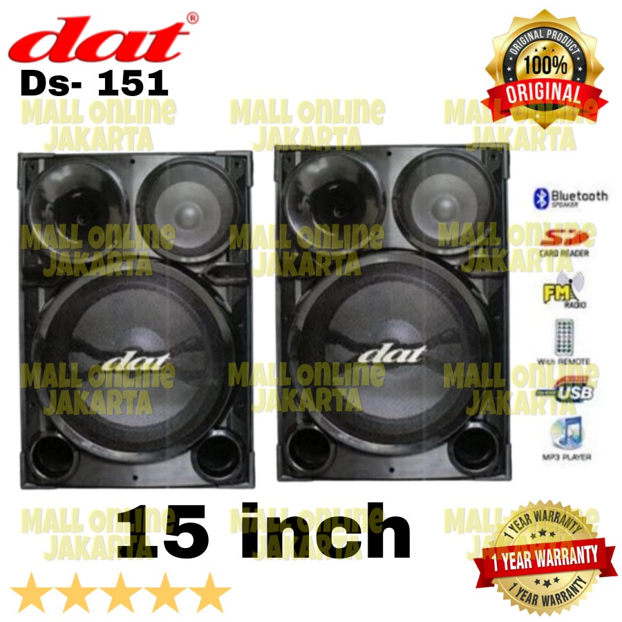 Speaker aktif pasif 15 inch dat ds151 aktiv pasiv ds 151 sepasang Ori