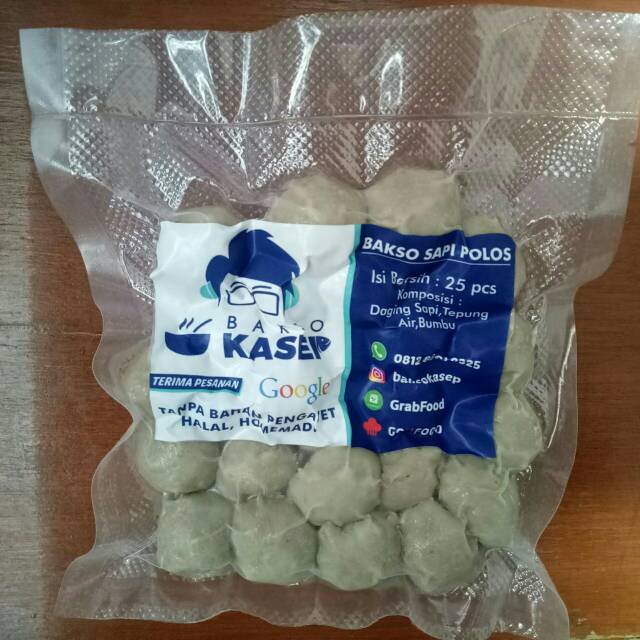 Jual Bakso Sapi Polos Super Frozen Beku Isi 25 Pcs Indonesia Shopee