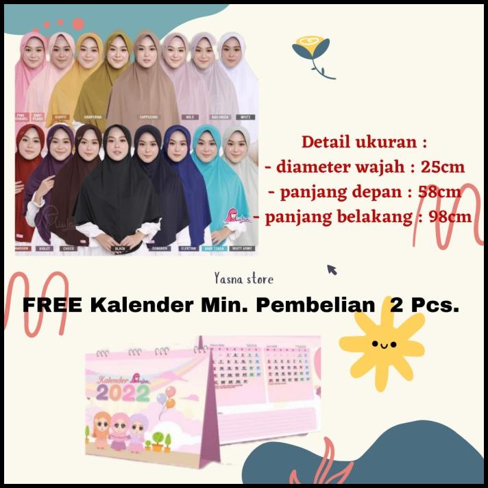 Jilbab Miulan Syari Bergo Plain Laura Xl Jilbab Tali Serut Terlaris