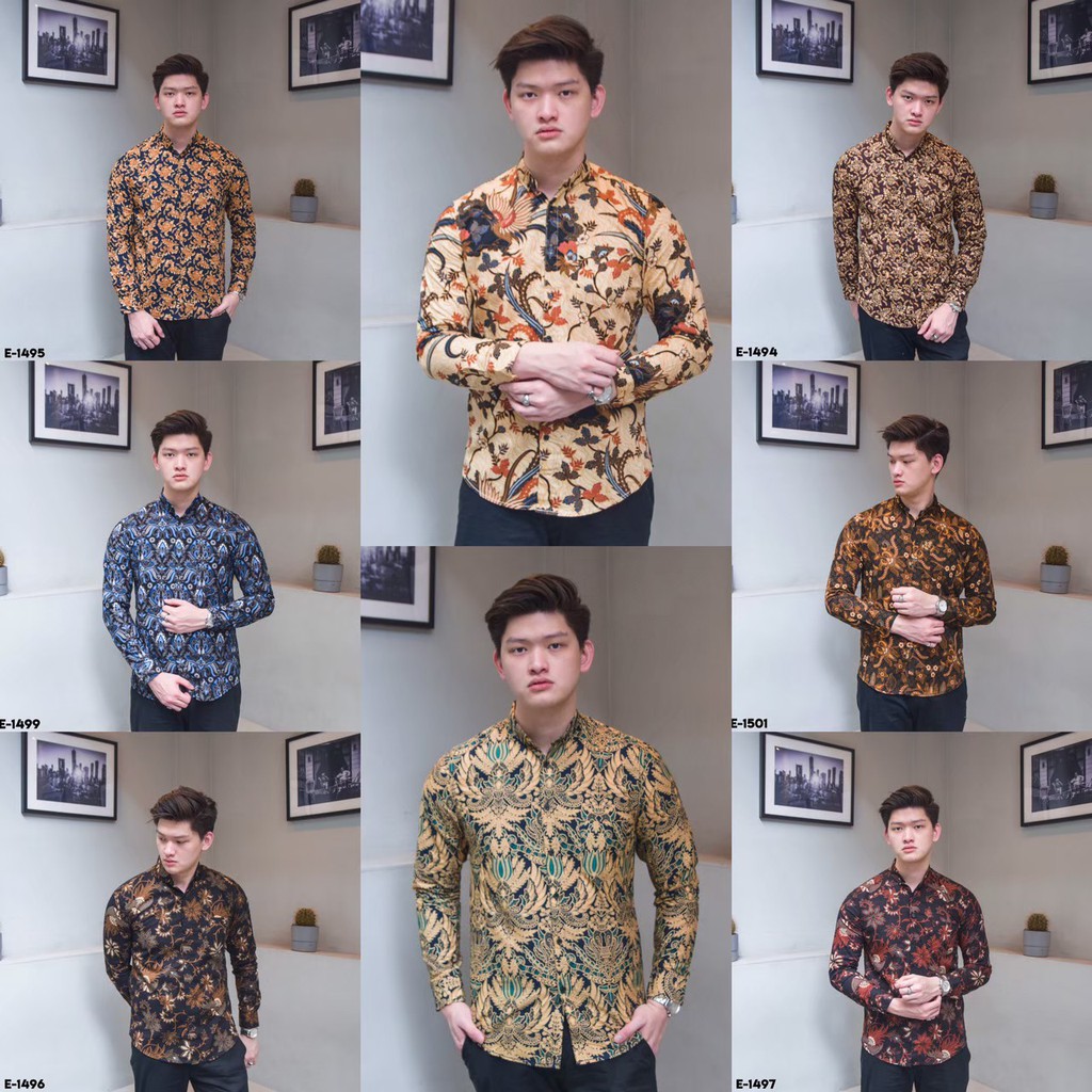 Kemeja batik pria lengan panjang terbaru 2021