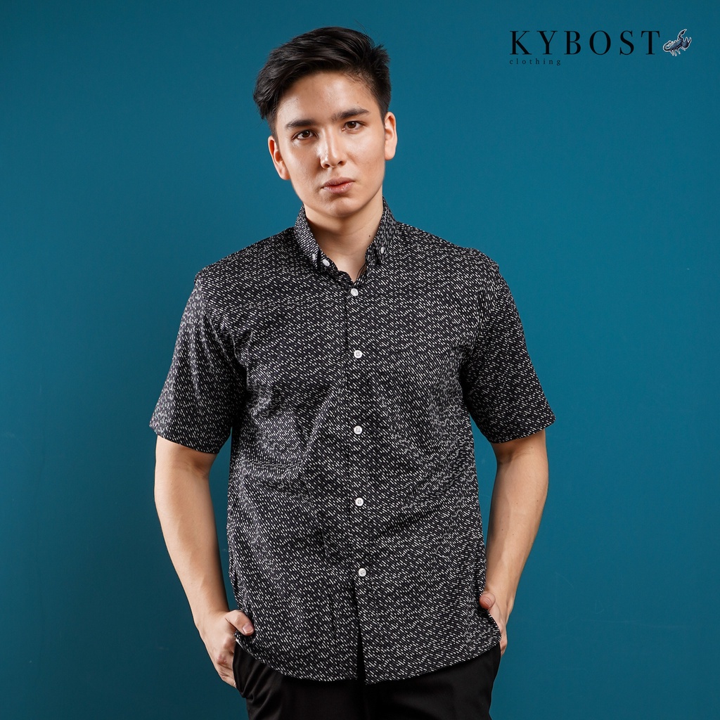 KYBOST VERTUCCI Kemeja Pria Mens Lengan Pendek Motif VTC023