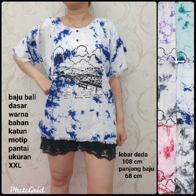 BH 142 Meygrosir baju pantai XXLkatun dsr putih