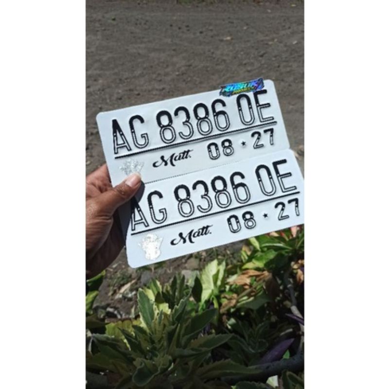 PLAT MOTOR AKRILIK PUTIH POLOS / AKRILIK PLAT POLOS PUTIH