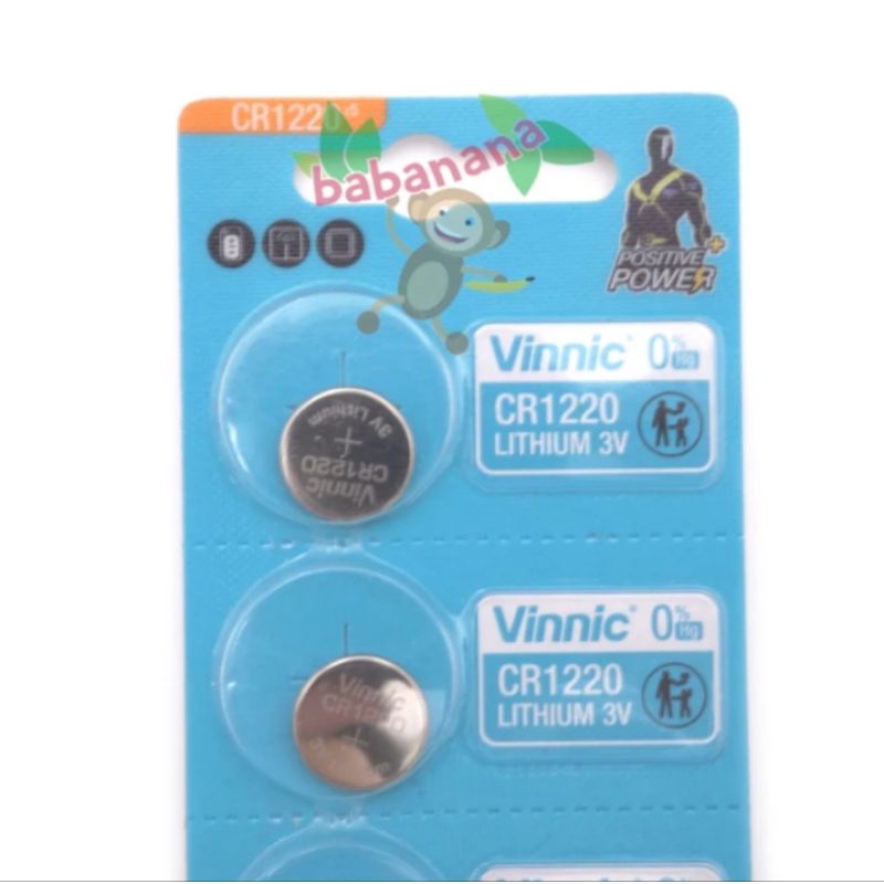 Baterai Vinnic CR 1220 battery kancing button remote jam