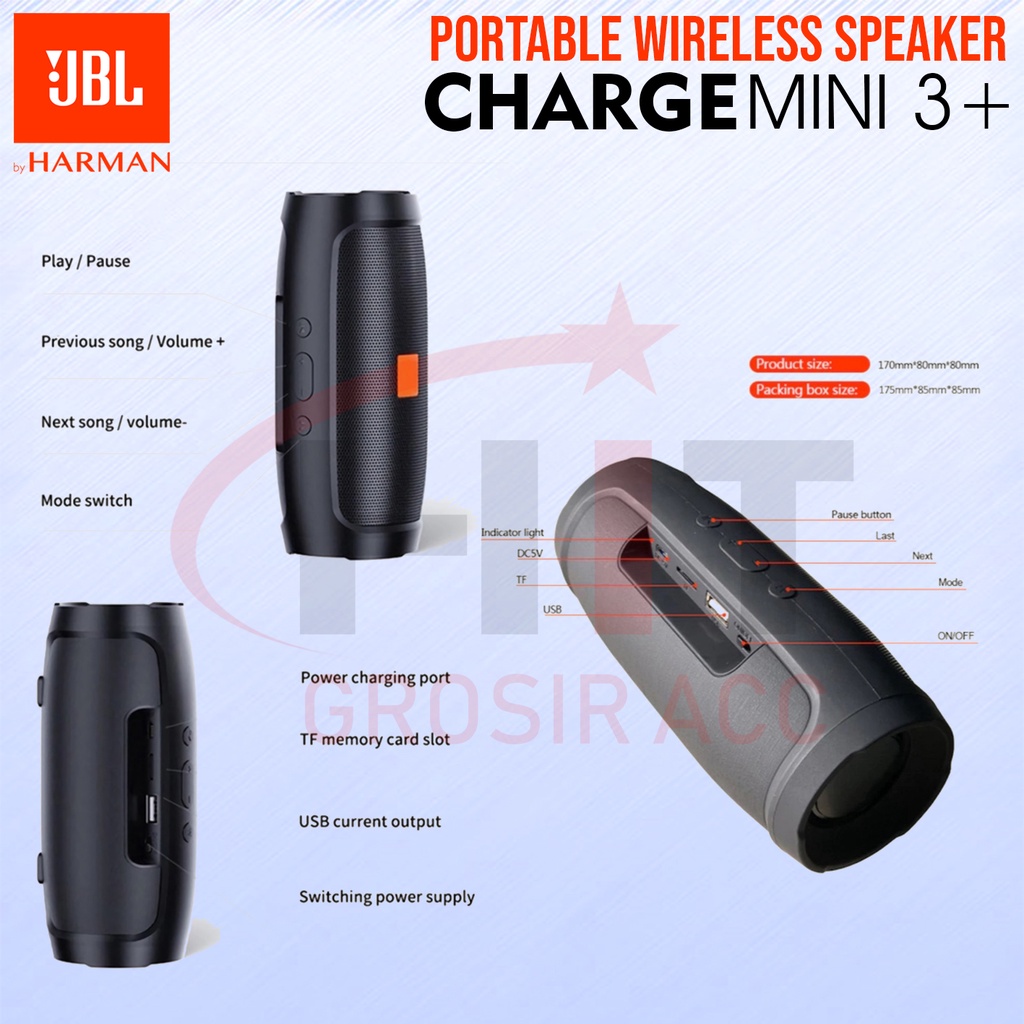 Speaker Portable Bluetooth JBL Wireless Charge Mini 3+