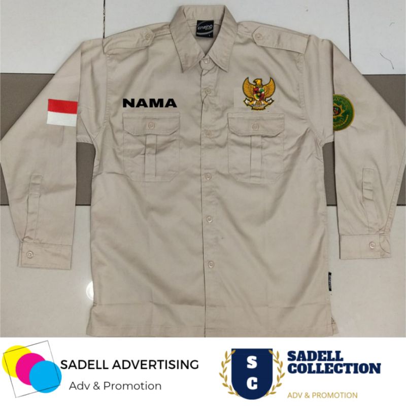 Kemeja PDH Mahkamah Agung Seragam PDH Mahkamah Agung Baju PDH Mahkamah Agung Cream Lengan Panjang Bo