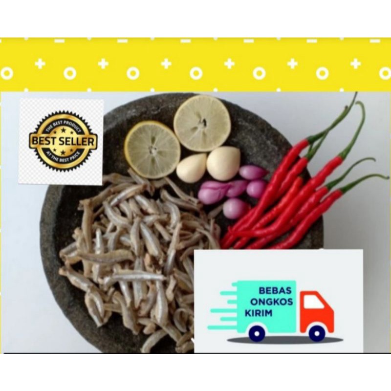 

ikan asin teri cuek, empuk, renyah, garing, tanpa bubuk, tanpa alot, 1 kg