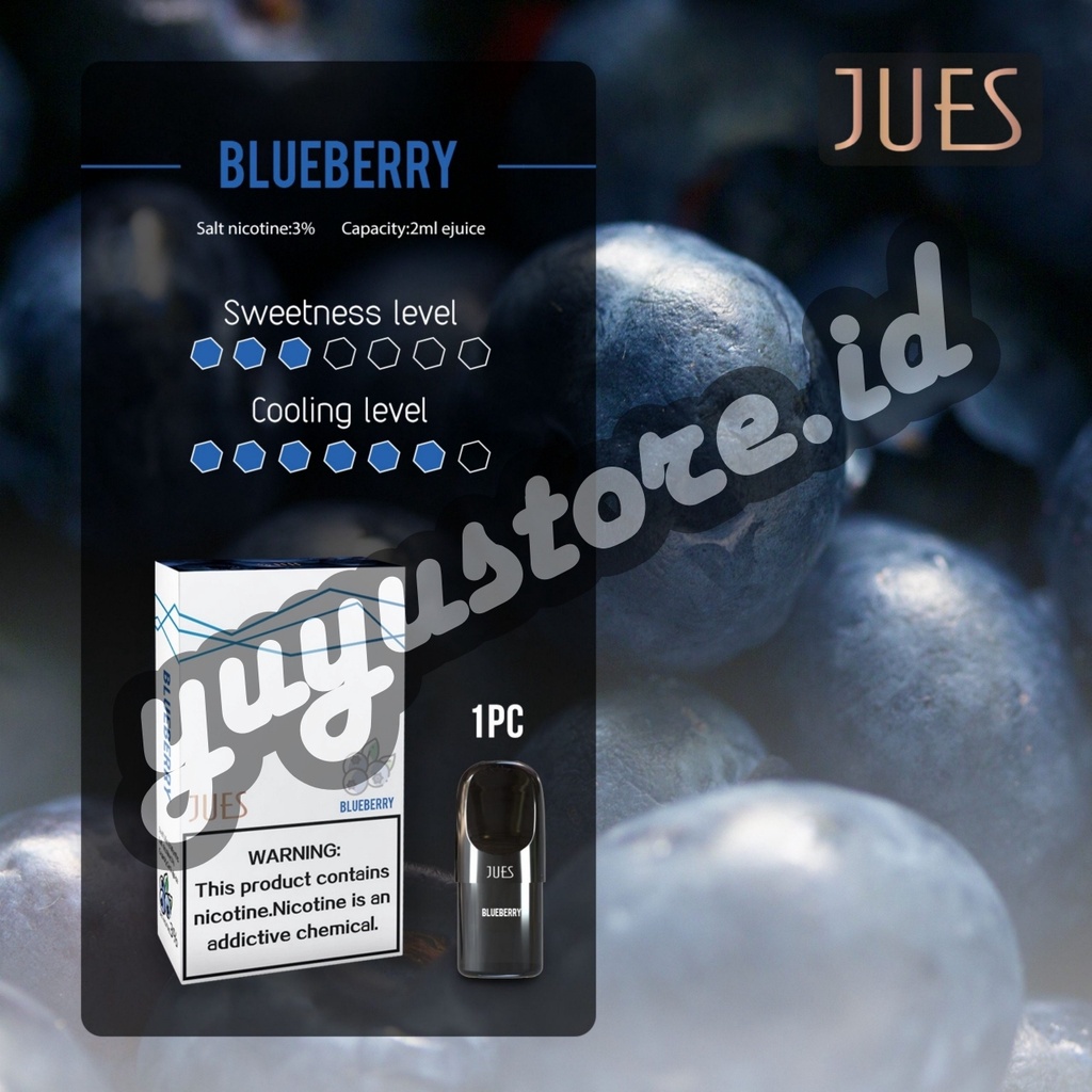 JUES Pod Pro Ceramic Original - Blueberry (RELX Infinity Essential Compatible)