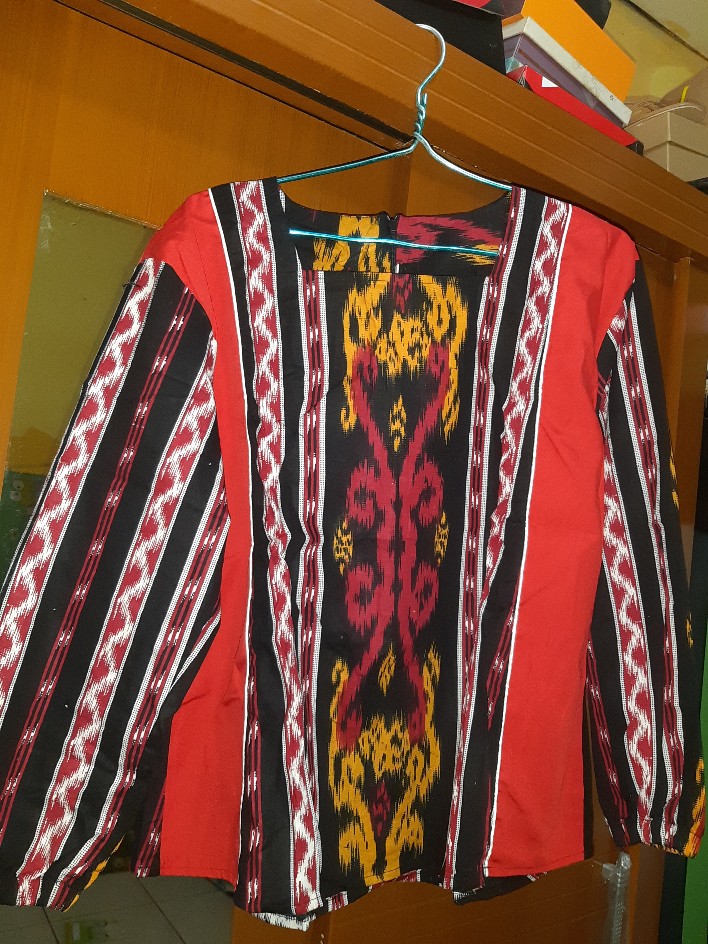 Atasan Batik Wanita Motif Tenun Unique - Blouse Batik Wanita - S-m-l-xl-xxl-3l-4l-5l