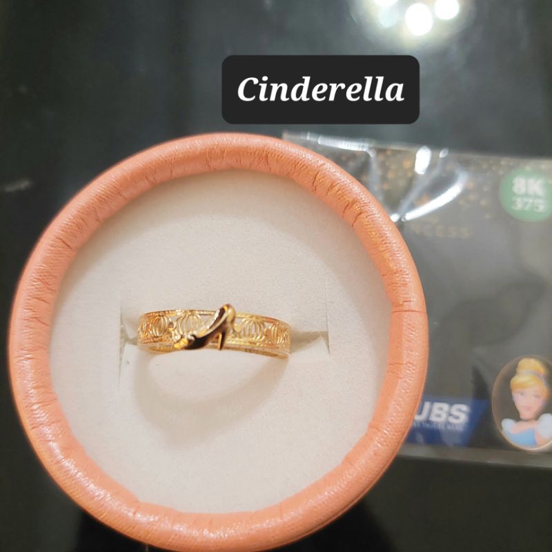 Cincin princess disney ariel, belle, aurora, snow white, cinderella new UBS kadar 8K 375