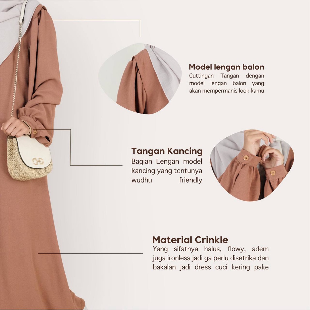 Afiya Dress | Gamis Jumbo Muslimah Syari