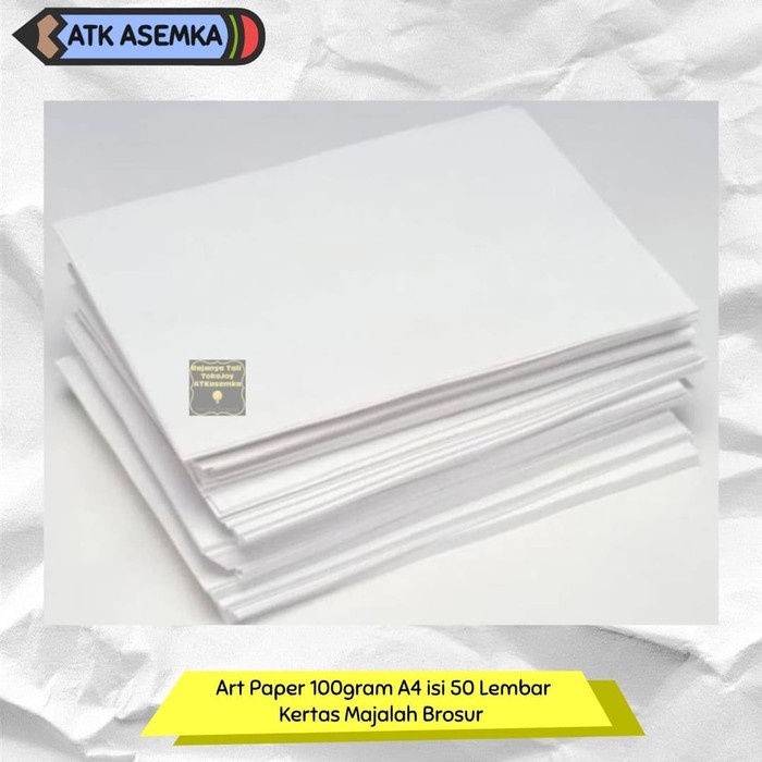 

Senikertas- Art Paper 100Gram A4 Isi 50 Lembar Kertas Majalah Brosur -Kertas-Seni.