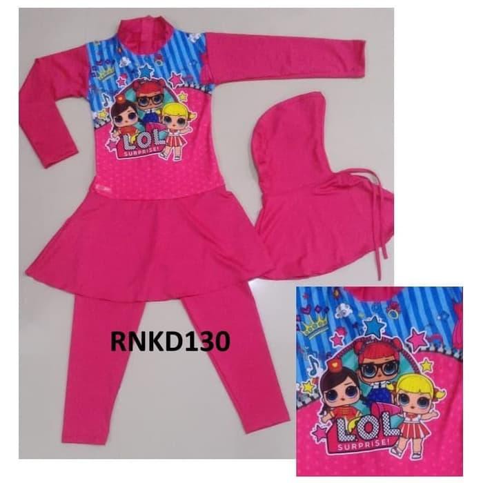 Baju Renang Anak Muslim LOL Pink - Ukuran M, L, XL