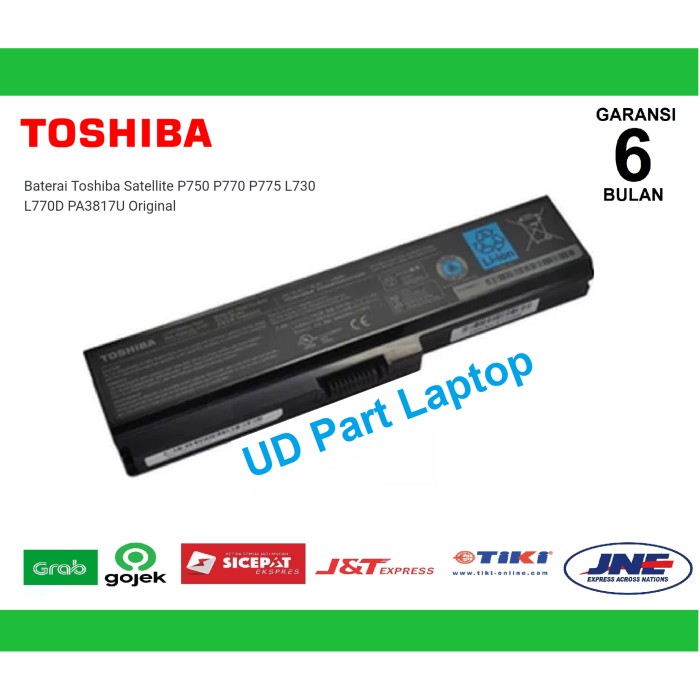 Baterai Toshiba Satellite P750 P770 P775 L730 L770D PA3817U Original