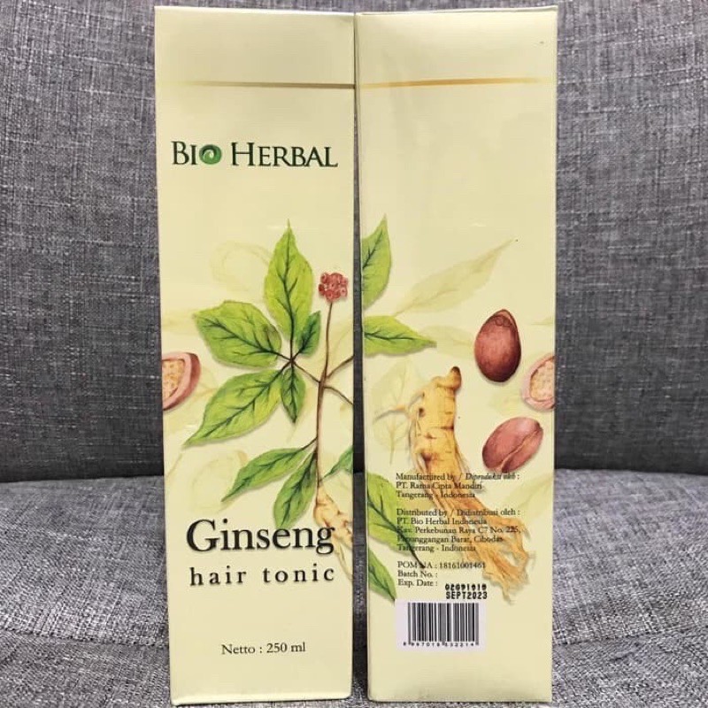 Bio Herbal Ginseng Hair Tonic Ori BPOM Ginseng Penumbuh Penebal Mengatasi Rontok Rambut-1