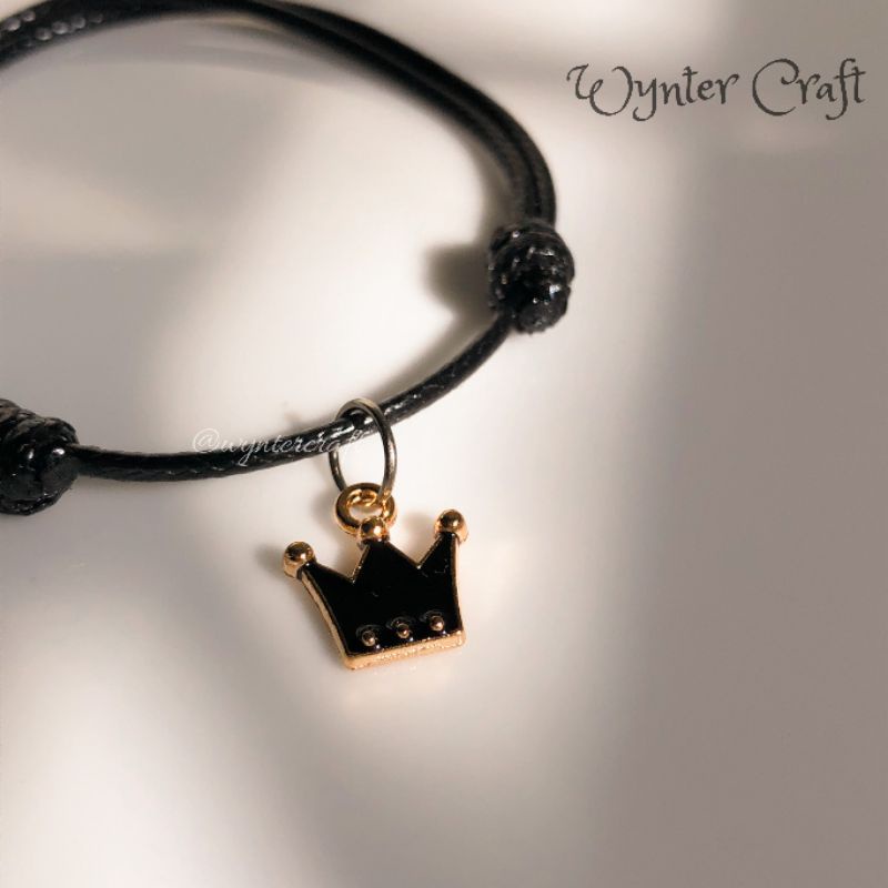 WA110 Gelang Charm Crown Bestie Persahabatan by Wynter Craft