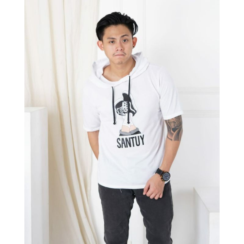 COD/ARPIOS SHOP - Hoodie SANTUY - Hoodie Lengan Pendek PRIA / WANITA / COUPLE Model Kekinian