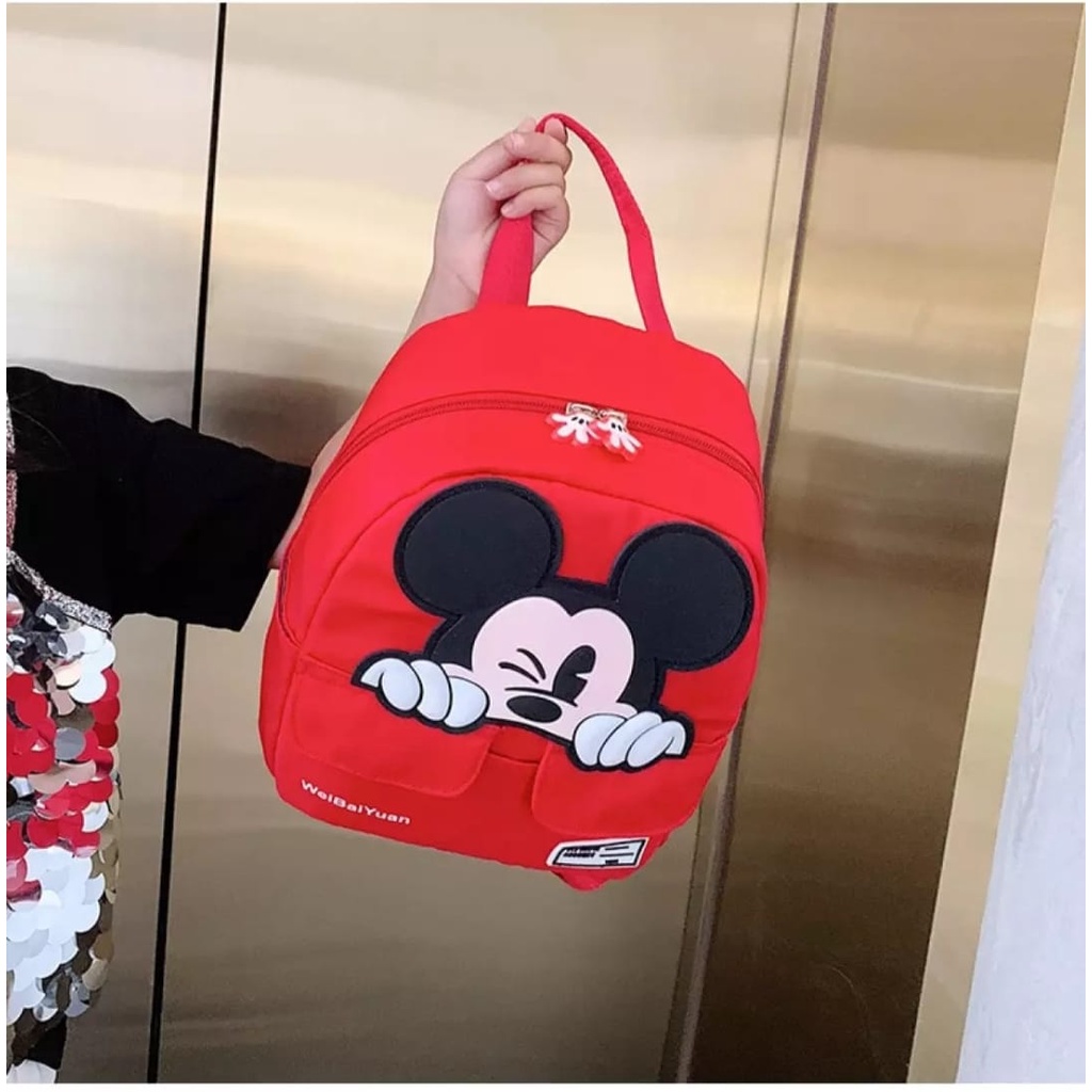 ST_Ransel Anak Sekolah Paud TK Sd Ransel Motif Micky Intip Karakter