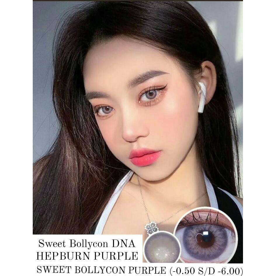 SOFTLENS SWEET BOLLYCON DNA HEPBURN PURPLE (-0.50 S/D -10.00)