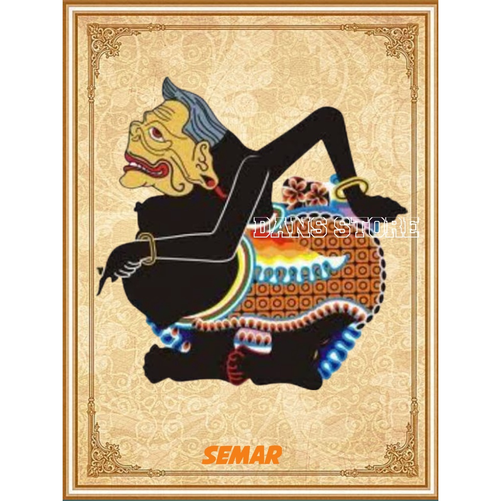 Poster Wayang Kulit Semar Hiasan Dinding Sebagai Pajangan atau Wall Decor