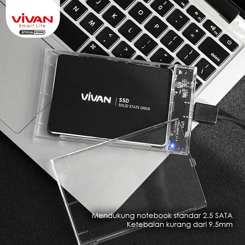 VIVAN SSD Case/Casing SATA External Hard Driver USB 3.0 TO 2.5-INCH - Garansi 3 Tahun - VSHD1