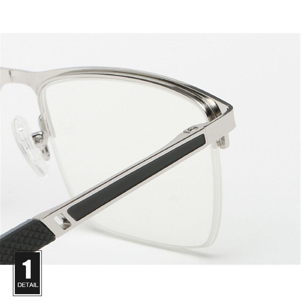 Kacamata Baca Anti Silau UV Flexible Model Half Frame Untuk Pria