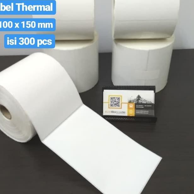 

*Terlaris* Label Sticker Barcode Thermal 100x150mm - 100x150 - 100 x 150 mm (Isi 300pcs) ....