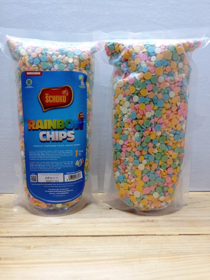 SCHOKO RAINBOW CHIPS 1KG COKLAT CHOCO CHIP WARNA WARNI