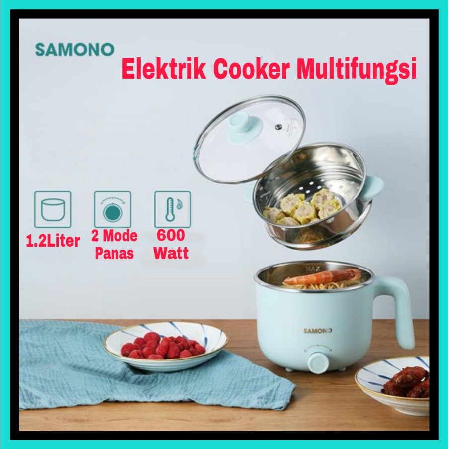 NA -ELECTRIC COOKER 1.2L PANCI KUKUS ELEKTRIK SAMONO 600W DG01