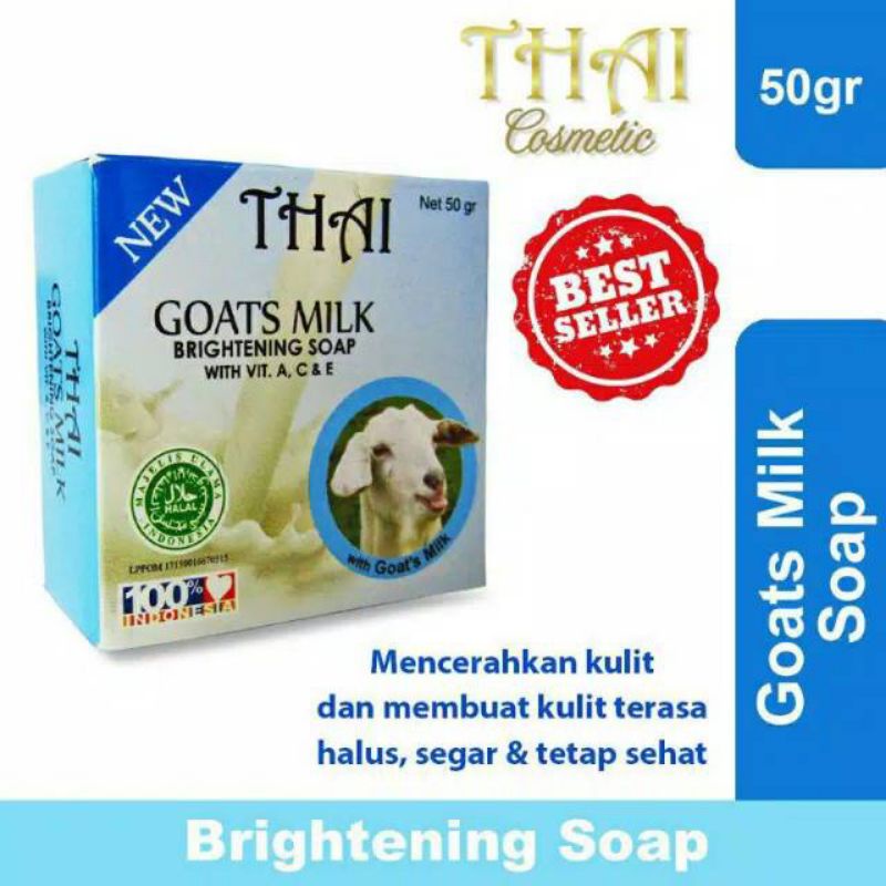 THAI GOATS MILK SOAP 50GR - SABUN SUSU KAMBING