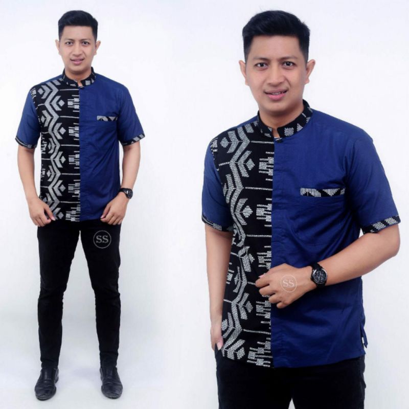 baju pria Lengan Pendek//baju batik exsklusif//koko batik kekinian //hem koko terbaru //koko batik p