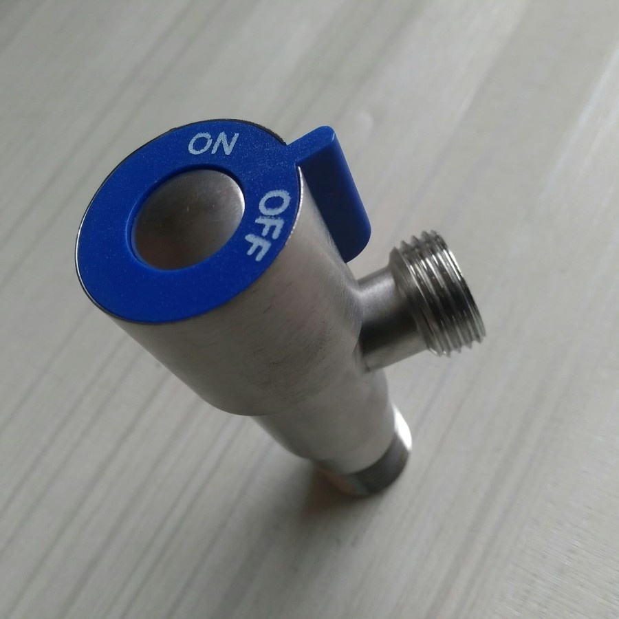 STOP KRAN STAINLESS 1/2 INCH STOPKRAN SINGLE CABANG 1 -SATU stopkran closet shower kloset TOILET