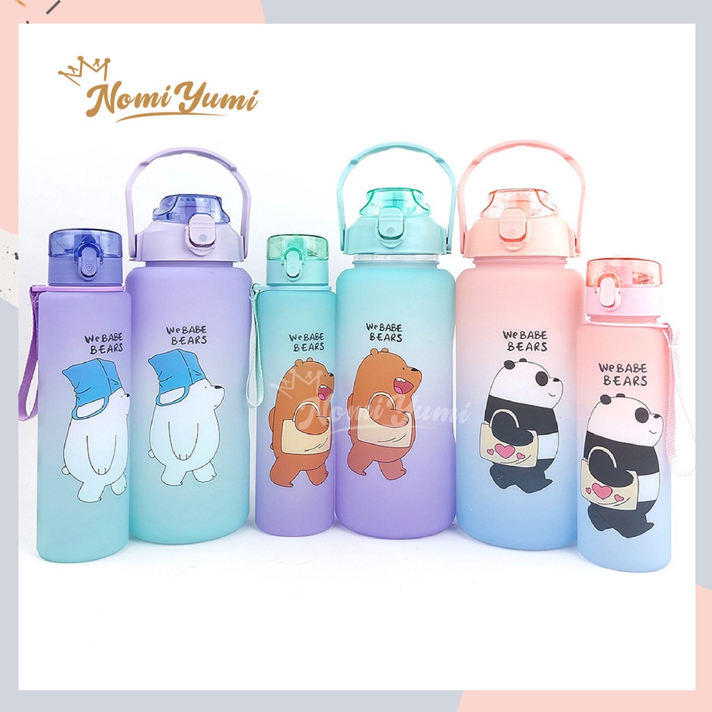 NomiYumi - Botol Viral 2 Liter Botol 2in1 Botol Minum Anak Karakter Tumbler Lucu Botol Motivasi Boto