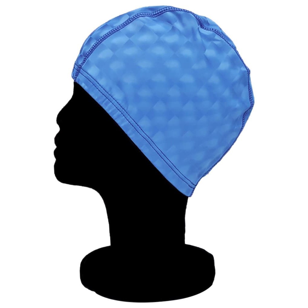 Topi Renang Dewasa 3D Hologram Square Effect PU Swimmming Swim Cap Hat