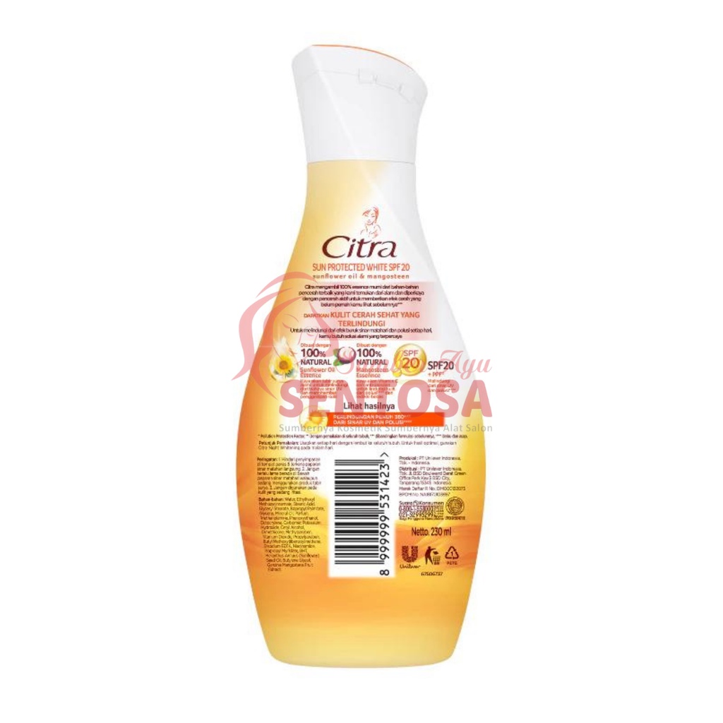 CITRA HAND &amp; BODY LOTION SUN PROTECTED GLOW SPF 20, 230 ML