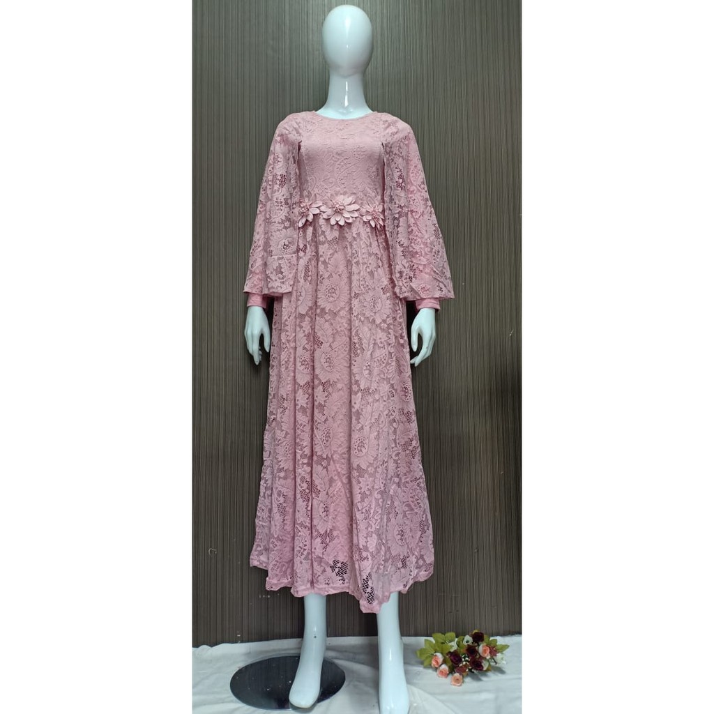 CYRILLO CAPE DRESS ORI BY SHAKIRA REAL PIC/ DRESS BRUKAT /CAPE DRESS/ DRESS MAXI / BAJU PESTA RUMAH KEBAYA BANDUNG RUMAH SONGKET BANDUNG