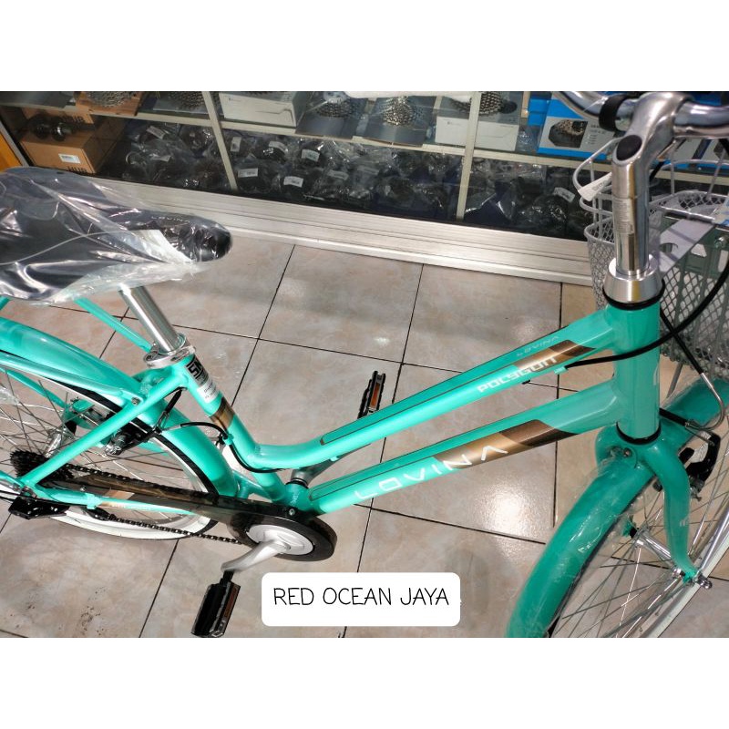 sepeda mini keranjang polygon lovina 26 x 16 city bike tosca