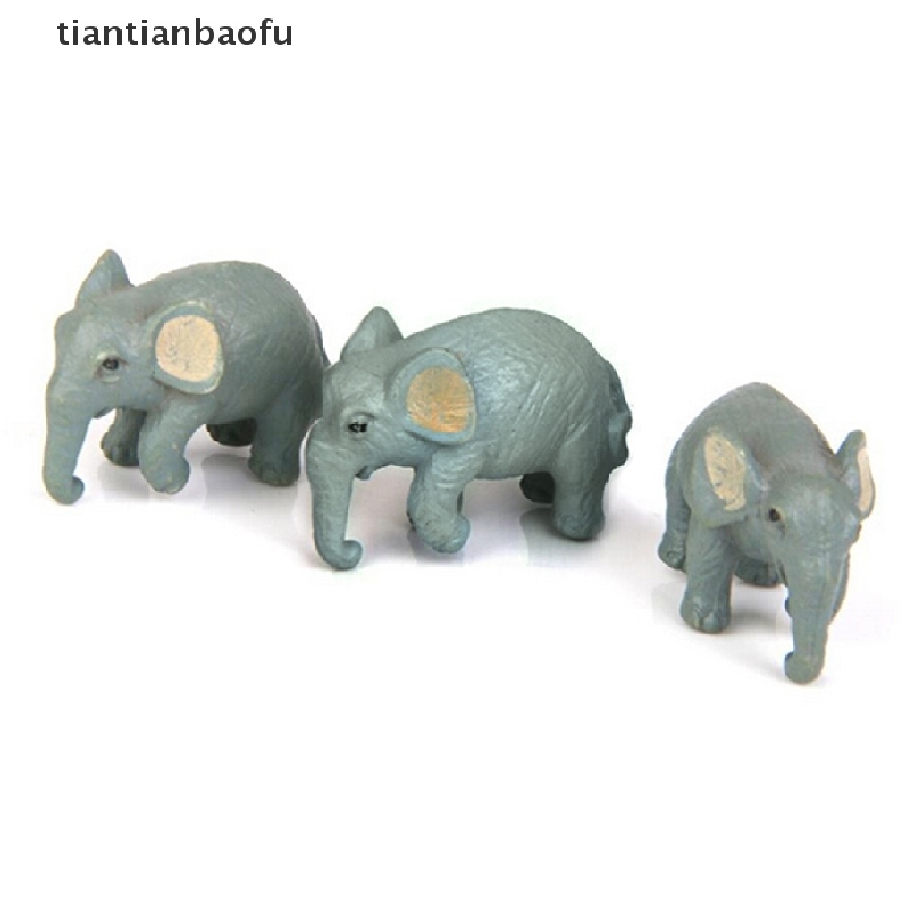 2 Pcs Miniatur Gajah Untuk Dekorasi Rumah Boneka