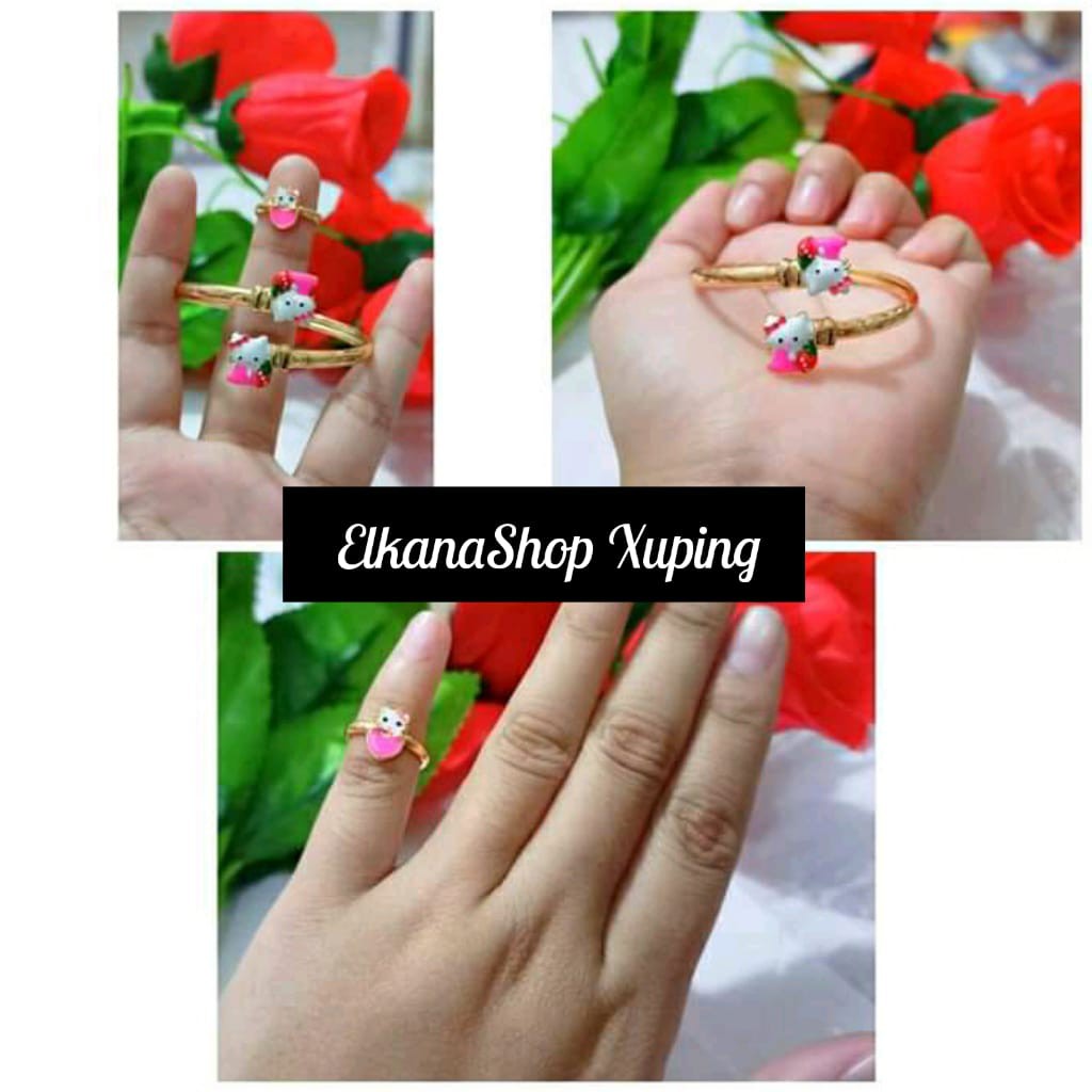 Gelang anak benggel free cincin cat xuping