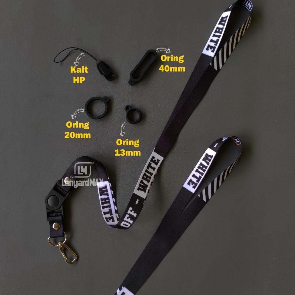 

(A5B2) Lanyard Pod HP Off White 1,5cm //Serba@murah
