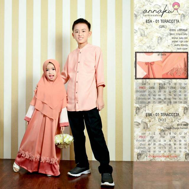 Esa 01 Koko Anak Endomoda Annaku Boy Purple Maroon Wardah Green Terracota