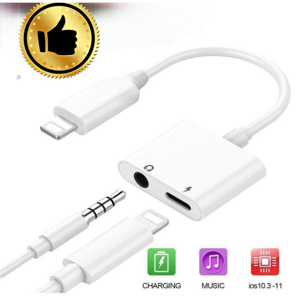 Converter For Iphone 3 in 1 Adapter Lightning Audio Jack 5 6 7 Plus 8 X Ipad Pro