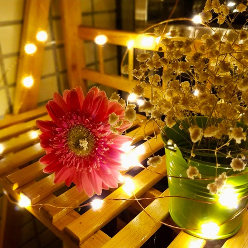 【P&amp;T】1M/5M/10M USB LED String Light  LED Copper Wire String Fairy Lights Christmas Party Decor